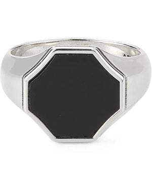 Emanuele Bicocchi Hex Signet Ring - Black