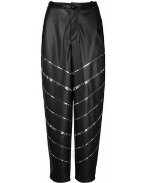 Philosophy Di Lorenzo Serafini Stud-Embellished Tapered Trousers - Black