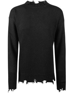 hinnominate Pullover mit ausgefranstem Saum - Schwarz