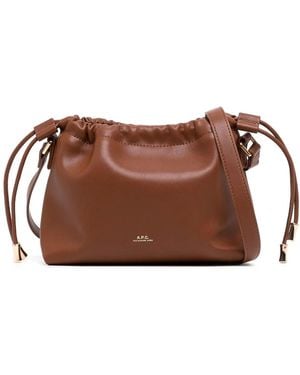 A.P.C. Ninon Drawstring Crossbody Bag - Brown