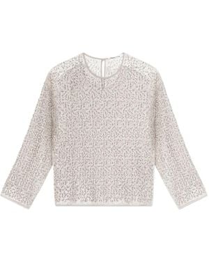 Samsøe & Samsøe Samally Beaded-Detail Top - White