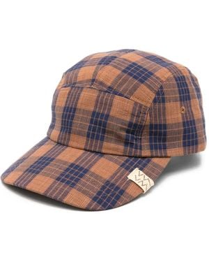 Visvim Gorra santome a cuadros - Naranja