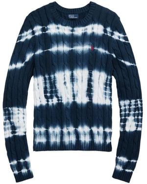 Polo Ralph Lauren Cable-Knit Tie-Dye Jumper - Blue