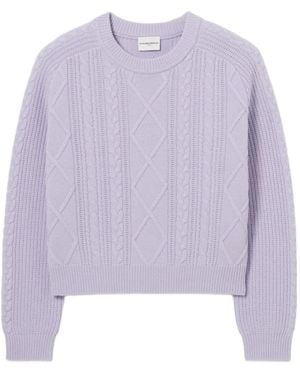Claudie Pierlot ケーブルニット セーター - パープル