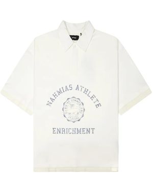 NAHMIAS Logo-Print Polo Shirt - White