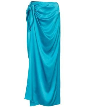 Balenciaga Silk Easywrap Skirt - Blue