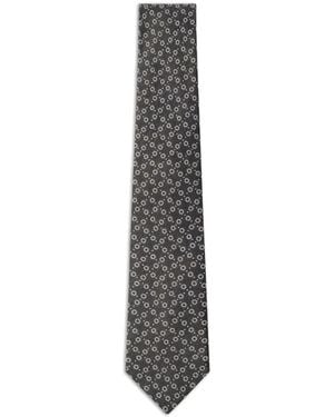 Hackett Natte Circle Dot Tie - White
