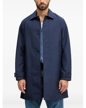 Benetton Buttoned-Cuff Coat - Blue