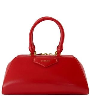 Givenchy Bolso Antigona Pequeño De Piel Boxcalf - Rojo