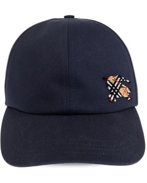 Burberry Gorra Con Bordado Knight - Azul