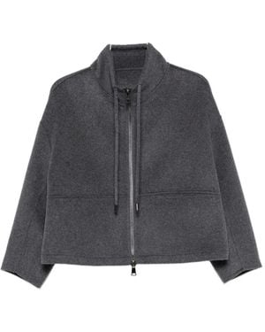 Giorgio Brato Drawstring High-Neck Jacket - Grey