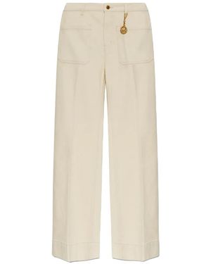 MICHAEL Michael Kors Cotton Flared Trousers - White