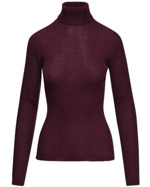Essentiel Antwerp Jersey Kelmuse2 De Canalé Con Cuello Alto - Morado