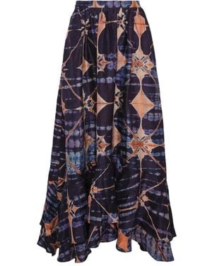 Ulla Johnson Jupe Mae Imprimée - Bleu