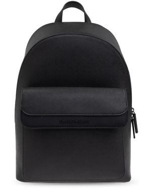 Emporio Armani Zaino Con Logo Goffrato - Nero