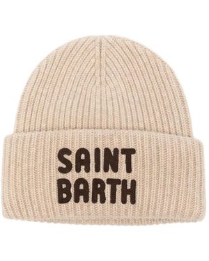 MC2 Saint Barth Bonnet En Maille Côtelée - Neutre