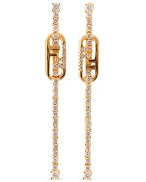 Fendi Pendientes O'Lock - Blanco