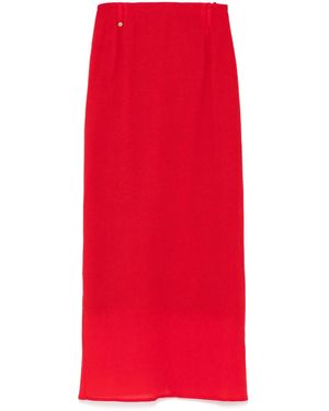 Samuel Guì Yang A-Line Skirt - Red