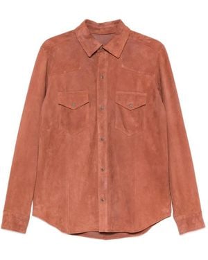 Eleventy Camisa Con Bolsillo De Solapa - Naranja