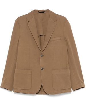 Sunspel Twill-Weave Blazer - Brown