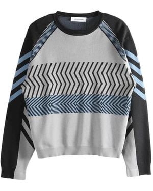 Kiko Kostadinov Chevron-Pattern Sweatshirt - Black