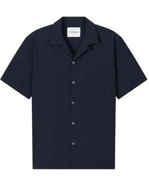 Closed Seersucker Short-Sleeved Shirt - Blue