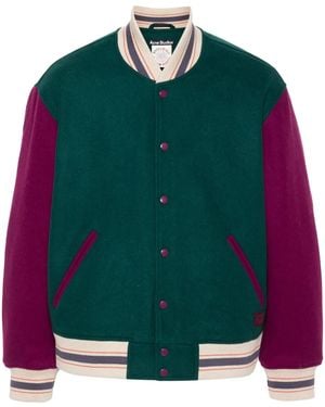 Acne Studios Colour-Block Felted Jacket - Green