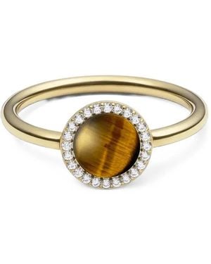 Daniel Wellington Audrey Tiger-Eye Crystal-Embellished Ring - Metallic