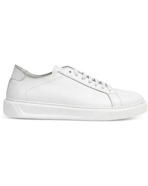 Franzese Collection Hand-Stitched Leather Trainers - White