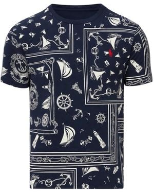 Polo Ralph Lauren Bandana-Patchwork T-Shirt - Blue