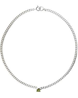 NORMA JEWELLERY Peridot Trillion Necklace - White