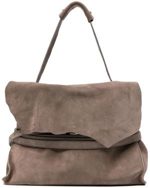 Moschino Alicante Belt-Detail Foldover Tote Bag - Brown