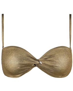 Aubade Twist-Detail Bandeau Bikini Top - Natural