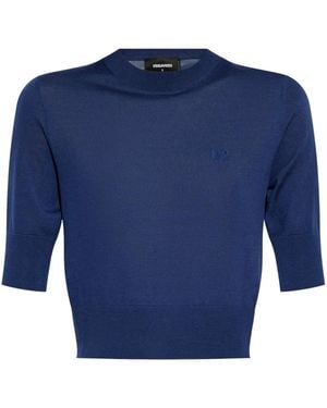 DSquared² ロゴ トップ - ブルー