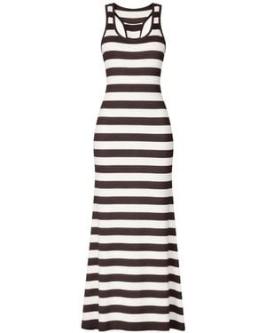Monse Striped Racerback Dress - White