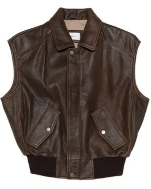 Haikure Val Leather Gilet - Brown
