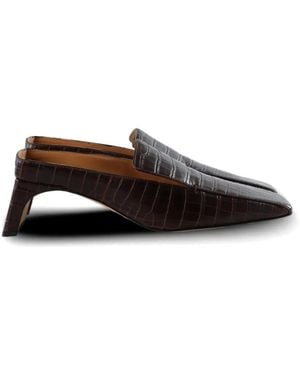 Calvin Klein Tilda Mules Mit Kroko-Optik - Schwarz