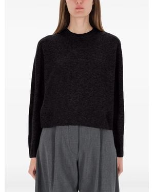 Theory Gerippter Strick mit rundem Ausschnitt - Grau