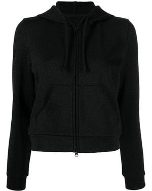 JNBY Glittered Zip-Front Hoodie - Black