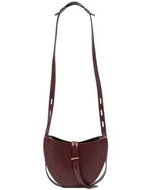 MINOBOSSI Lilly Curved Leather Shoulder Bag - White
