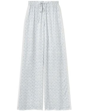 Claudie Pierlot Palazzo Broek Met Print - Wit