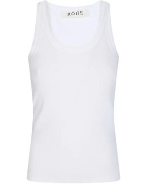 Rohe Ribbed Scoop-Neck Top - White