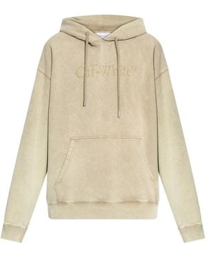 Off-White c/o Virgil Abloh Logo Hoodie - ナチュラル