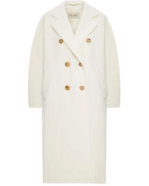Max Mara Madame Double-Breasted Coat - White
