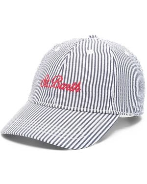 MC2 Saint Barth Baseball N Striped Baseball Cap - White