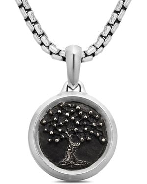 David Yurman Sterling Tree Of Life Amulet (22.8Mm) - Multicolour