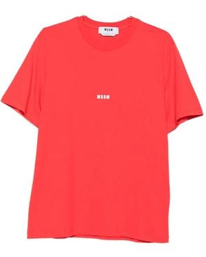 MSGM Logo-Print T-Shirt - Red