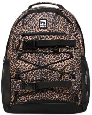Obey Commuter Leopard-Print Buckled Backpack - Black