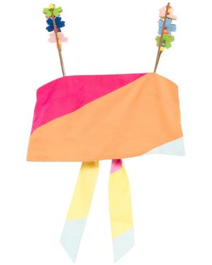 Mira Mikati Flower Straps Top - Pink