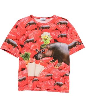 The Artistylist Graphic-Print Cotton T-Shirt - Red
